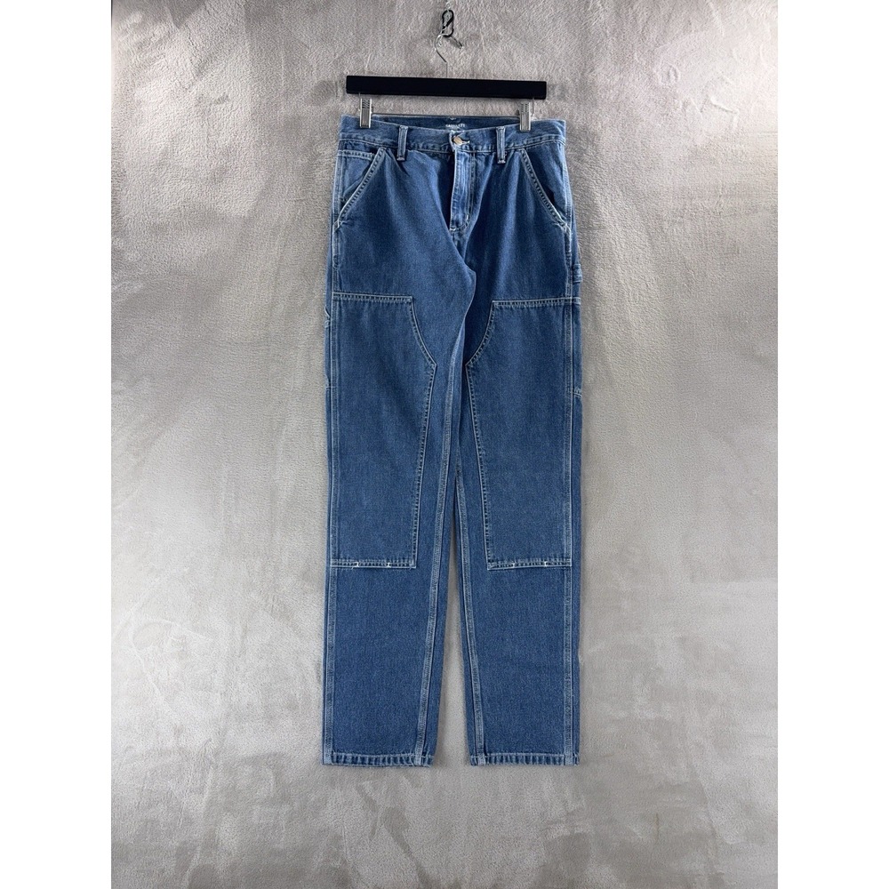 Carhartt Ruck Double Knee Jeans Womens Size 28x32 Blue Utility Carpenter